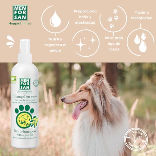 MENFORSAN Arganöl Trockenshampoo für Hunde 250ml