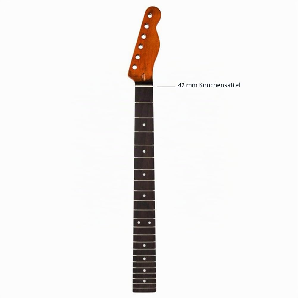 Gitarrenhals-Ersatz, Telecaster-Hals, kompatibel mit Gitarrenhals, DIY-Teile, Ersatz 22 Rosenholz-Griffbrett-Bindung TL ST Tele Back Center Line
