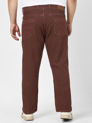 Image of Urbano Plus Men's Straight Fit Mid Rise Washed Jeans Stretchable