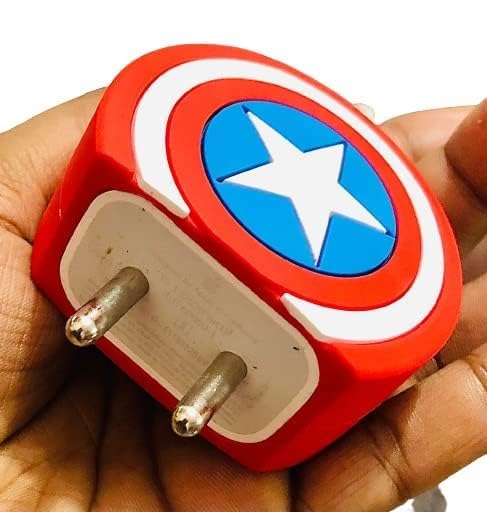 Cerlink Charger Cable Protectors for iPhone Chargers 18W 20W Type C, 3D Cute Protective Case Cover Cartoon Style Fully Charger & Adaptor Protection Set-1 (Marvel) 1