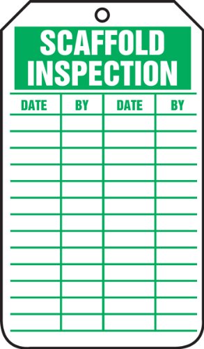 Scaffold Status Tag étanche et indéchirable pour inspection de chantier rigoureuse