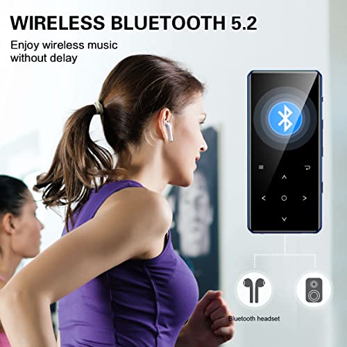 64Gb Mp3 Players With Bluetooth 5.2,Jhsnoel Music Player With 64Gb Tf Card, Build-In Hd Speaker/Photo/Video Play/Fm Radio/Voice Recorder/E-Book Reader/Supports Up To 128Gb Sd Car #TOP1