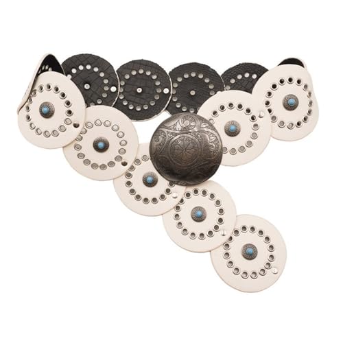 Retro Discs Grommet Belt Chain For Dress Chain Belt For Women Waist Chain Belt Carving Waist Chain Western Belt