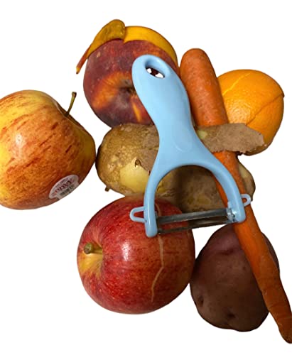 Original Vegetable Peeler Carbon Steel Blade 3-Pack Pink/Green/Light Blue (1, Light Blue), Ds8808, 7.7Cm X16.3 Cm #TOP3
