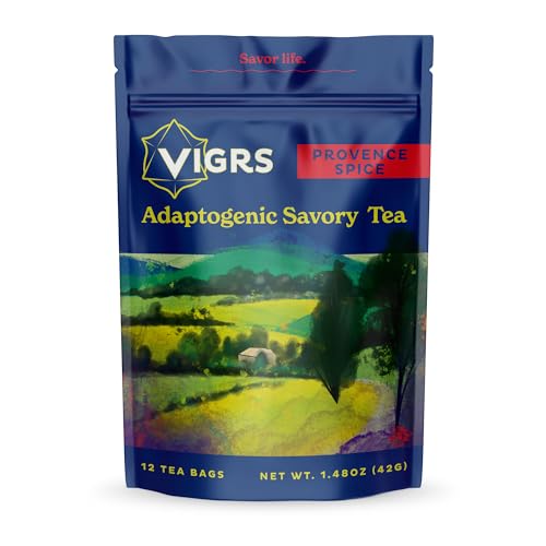 Vigrs Sipping Broth Adaptogenic Herbal Steep Sachets with Savory Seasonings,