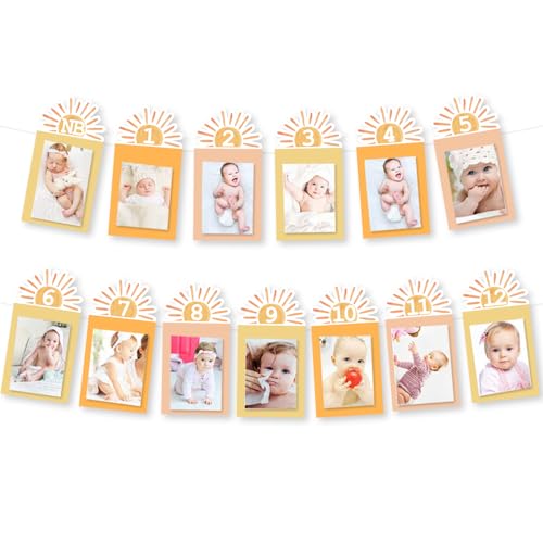 Gankbite Sunshine Girl 12 Month Photo Banner First Trip Decor Around The Sun Boho One 1st Birthday Decoration