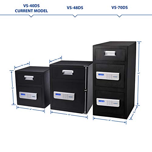 Viking Security Safe VS-40DS Heavy Duty Depository Safe with Drop Slot – Digital Keypad Money Safe for Cash, Business, Home, Office, Retail – Anti-Fish Design, LCD Display, Motorized Lock, Backup Key thumbnail 7