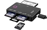 7 in1 USB 3.0 multi Card Reader | Super speed external SD Card Reader| Read 5 Cards Simultaneously | CF Memory Card Adapter for XD,UHS-I CFI,CFII,SDXC,SDHC,Micro SD,Micro SDXC,Micro SDHC,MMC,MS etc.