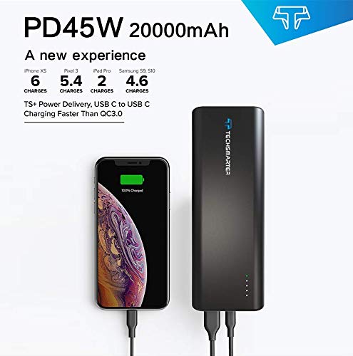 Techsmarter 20000Mah 45W Power Delivery Usb C Pd Power Bank, Laptop Portable Charger Compatible With Steam Deck, Iphone, Macbook, Chromebook, Ipad, Galaxy, Lg, Motorola, Androids #TOP2