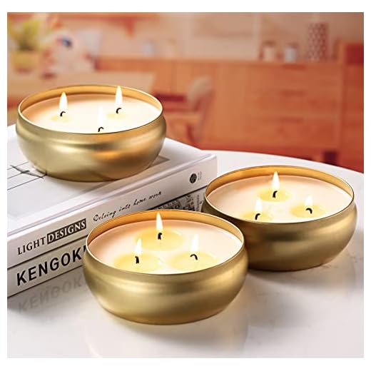 Tuyai Citronella Candles Outdoor and Indoor, 3-Wick Scented Candles Gift Set of 3 x 14 oz, Natural Soy Wax Candle