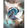 Sugamm 5D DIY Diamond Painting Wolf volledige Diamant Schilderij Dromenvanger Kit strassteentjes, borduurwerk foto’s…