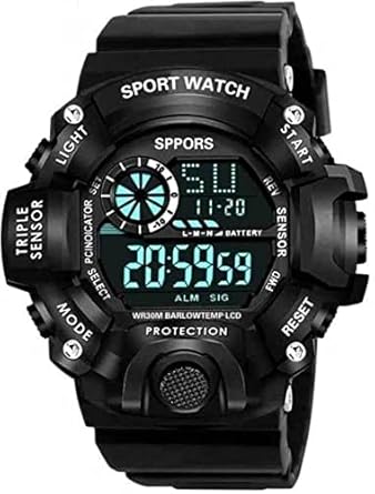 Chronorex Stylish Sports Multi Functional Boys Watch Black