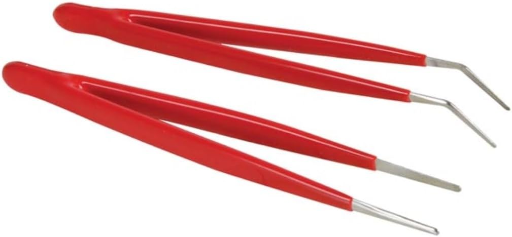Velleman Precision Tweezers Set for Fine Electronic Work Red