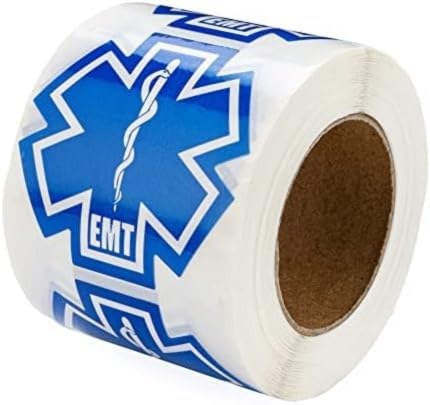 250 Star of Life EMT Stickers - Support Law Enforcement Stickers for Car Bumpers, Office Doors, Cell Phones and More!