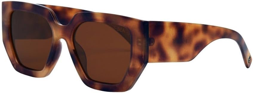 I-SEA Women's Olivia Polarized Sunglasses - Handcrafted Trendy Oversized Square Frames with Scratch-Resistant Lenses