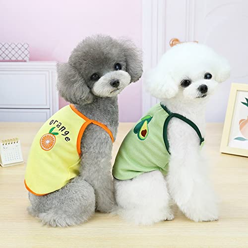 Ttndstore Pet Dog Vest Summer Puppy Clothes For Dogs Fruit Print Dog Shirts Clothing Pomeranian Bulldog Puppy Tshirt For Cat Dog - Green - M #TOP4