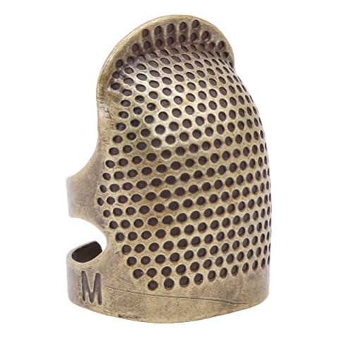 Flybloom 1Pc Retro Sewing Thimble Finger Protector, Adjustablethimble Needles Ring Craft Household DIY Sewing Tools Accessories(L Cover