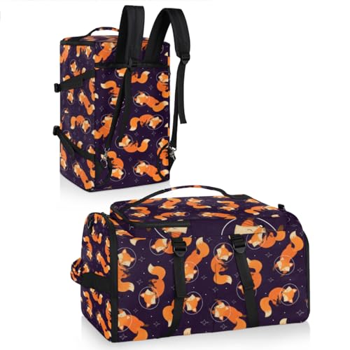 Large Sports Gym Bag With Shoe & Laptop Compartment 47L Waterproof Travel Duffel Bags for Men Women Animal Fox Design Luggage Backpack Duffle Bag2