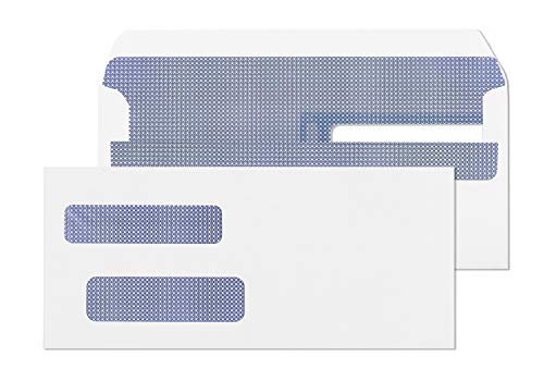 EnDoc-10-Double-Window-Envelopes-55-Pack-Self-Seal-Flip-and-Seal-Security-Tinted-Envelopes-Can-be-used-for-Invoices-Statement-and-for-Return-Envelopes-9-18-X-4-18