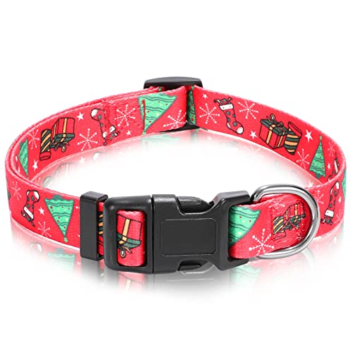 1958 LLC Adjustable Girl Floral Dog Collar Classic Floral Pattern Cute Soft Comfortable Nylon Collar Fits Puppy Medium Large Dogs S M L
