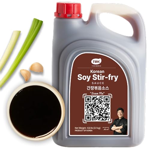 TBK THEBORN K-Teriyaki, Korean Soy Stir-Fry Sauce, Savory Soy Garlic Stir Fry Flavor for Noodles, Rice Bowls, Vegetables, and Everyday Korean Style Cooking, Bulk Size, 7.1 lb (3.1 kg)