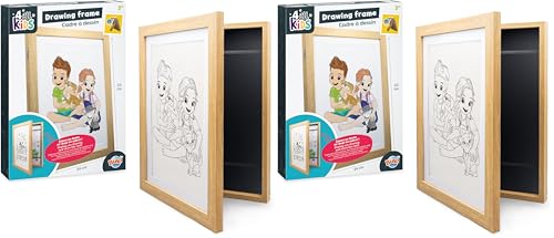 Cadre dessin enfant Buki France A4 : lot de 2 cadres de rangement pour 50 dessins