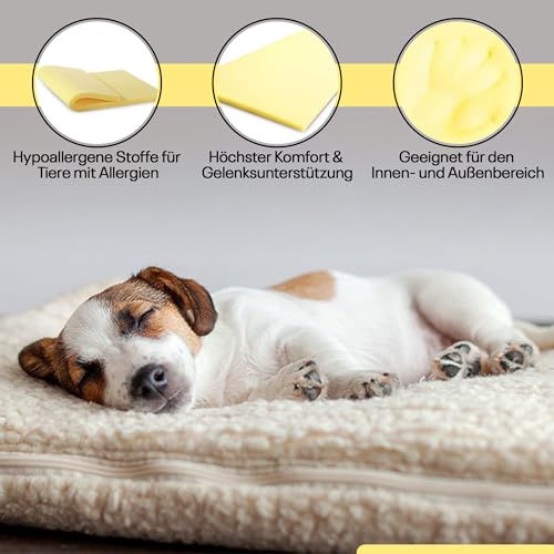 Best For Pets Orthopädisches Hundebett | Hundebett Waschbar | Viskoelastisches Hunde Bett | Orthopädisches Hundekissen | Memory Foam Matratze | | Faltbares Hunde Bett (85x65x4)