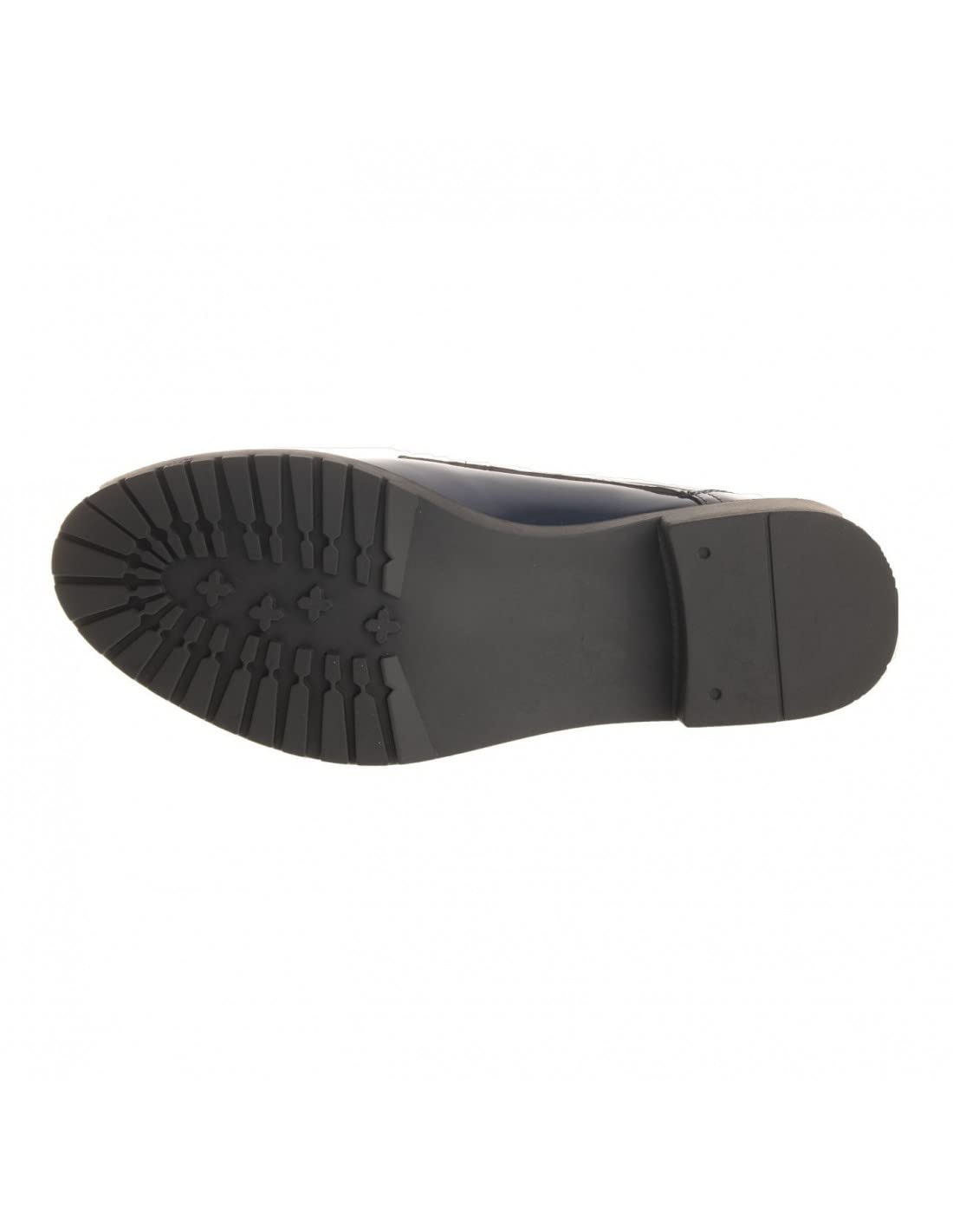 Derbies oxford vernies simili cuir femme à franges semelle intérieure cuir