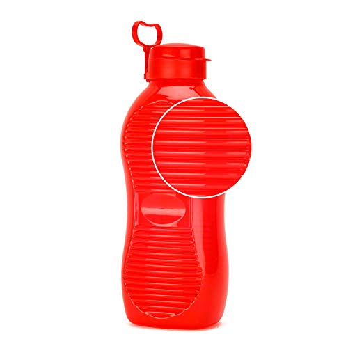 Image of oliveware King Premium Plastic Water Bottle | Sturdy with Holder | BPA Free with 100% Leak Proof | 2 Litre - Set of 2 (Red)