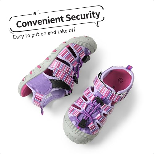 Image of DREAM PAIRS Boys Girls Closed-Toe Outdoor Summer Water Sport Sandals for Toddler /Little /Big Kid