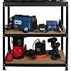 31.5Workbench, Heavy-Duty Steel Tool Workbench with Pegboard Shelves, 330Lbs Multipurpose Work Benches for Garage, Home, Workshop Storage