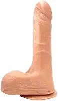 PROTESE PENIS MACICA COM COM ESCROTO E VENTOSA - 17 CMS X 4 CMS - SEXTOYONLINE