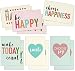 Encouragement Greeting Cards - 36 Pack All Occasion Bulk Box Set Assorted Blank Note Cards - 6 Pastel Colored Happy Heart Designs - Blank on the Inside Notecards with Envelopes Included - 4 x 6 Inches