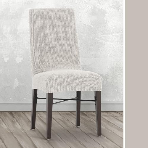 Housse de chaise extensible Jaz avec dossier lot de 2 protection assise salle à manger