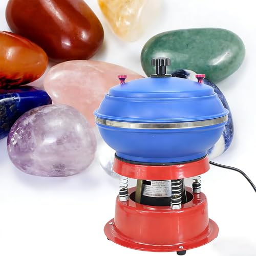 Tumbler Vibrating small vibration polishing machine, Vibratory Tumbler Polisher, 30W Small Metal Parts Low Noise, 3L buffing machine for Workpiece Grinding, Small Metal Parts(110V)