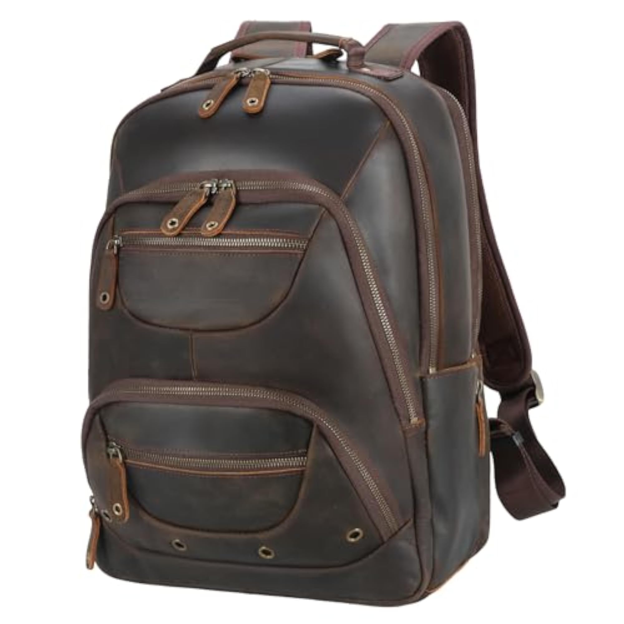 Vintage Leather Backpack for Men, 16" Laptop