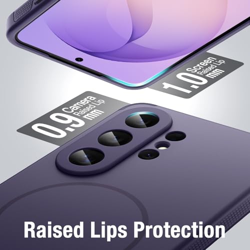 Image of JETech Magnetic Cover Case for Samsung Galaxy S26 Ultra, Compatible with MagSafe, Dual-Layer Heavy Duty Shockproof Phone Cover, Camera Lens Full Protection, Hard PC Back (Heron Purple)