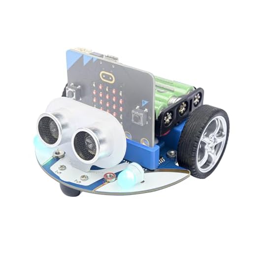 ELECFREAKS microbit Mini Cutebot Kit Compatible with BBC Micro:bit V2 and V1, DIY Programmable Robot Car Kit, STEM Educational Project, Graphical Makecode Coding Car(Without Micro:bit and AAA Battery)