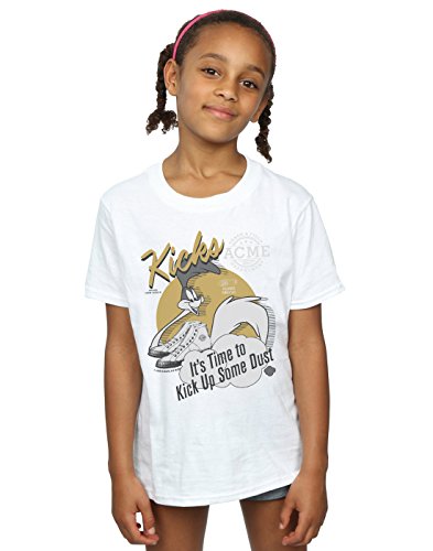 LOONEY TUNES Girls Road Runner Kicks T-Shirt 5-6 Years White