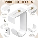 Hicarer 2 Pcs Closet Rod Support for Wire Shelf Adjustable Rod Bracket Metal Wall Mount Brackets for Hanging Clothes Laundry Room Shelves Closet Utility Storage - Image 4
