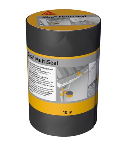 SIKA - Selbstklebendes Dichtungsband für die Reparatur von Dachrinnen/Dachrinnen Multiseal Graugrün (RAL 7009) – mehrere Untergründe – UV-/reißfest – überstreichbar – 225 mm x 10 m