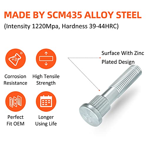 Wheel Studs 8 Pcs 7519792 For Polaris Rzr-Xp-1000 Turbo/Pro/Rs1 General-Xp-1000 2014-2022 #TOP2