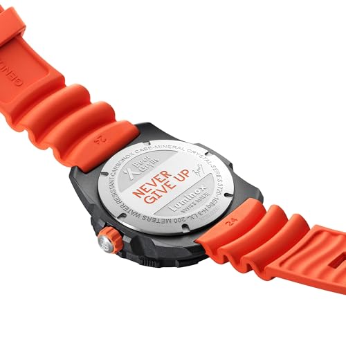 Luminox Rubber Bear Grylls Date Analog Dial Color Black Men Watch - Xb.3729.Ngu, Orange Band - Image 5