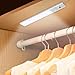 Luci Per Armadietto, Luci Con Sensore Di Movimento Per Interni, Luci Per Armadietto a 46 LED USB Ricaricabili, Luce Per Armadio Per Illuminazione Notturna In Cucina (Bianco, 31cm)