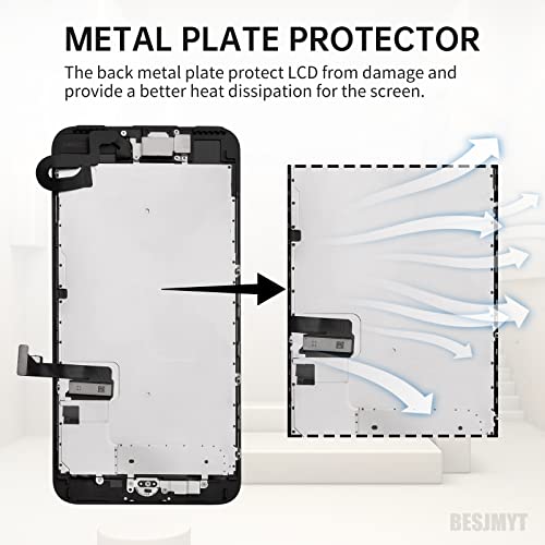 For Iphone 7 Plus Screen Replacement 5.5” Black With Home Button, Lcd Display Digitizer 3D Touch Full Assembly With Front Camera Speaker Sensor Glass Protector Repair Kit Fix Tools A1661, A1784, A1785 #TOP5