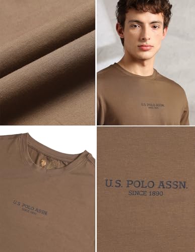 Image of U.S. Polo ASSN. Mens PE006 Supima Cotton Brethable Full Sleeve Lounge T-Shirt