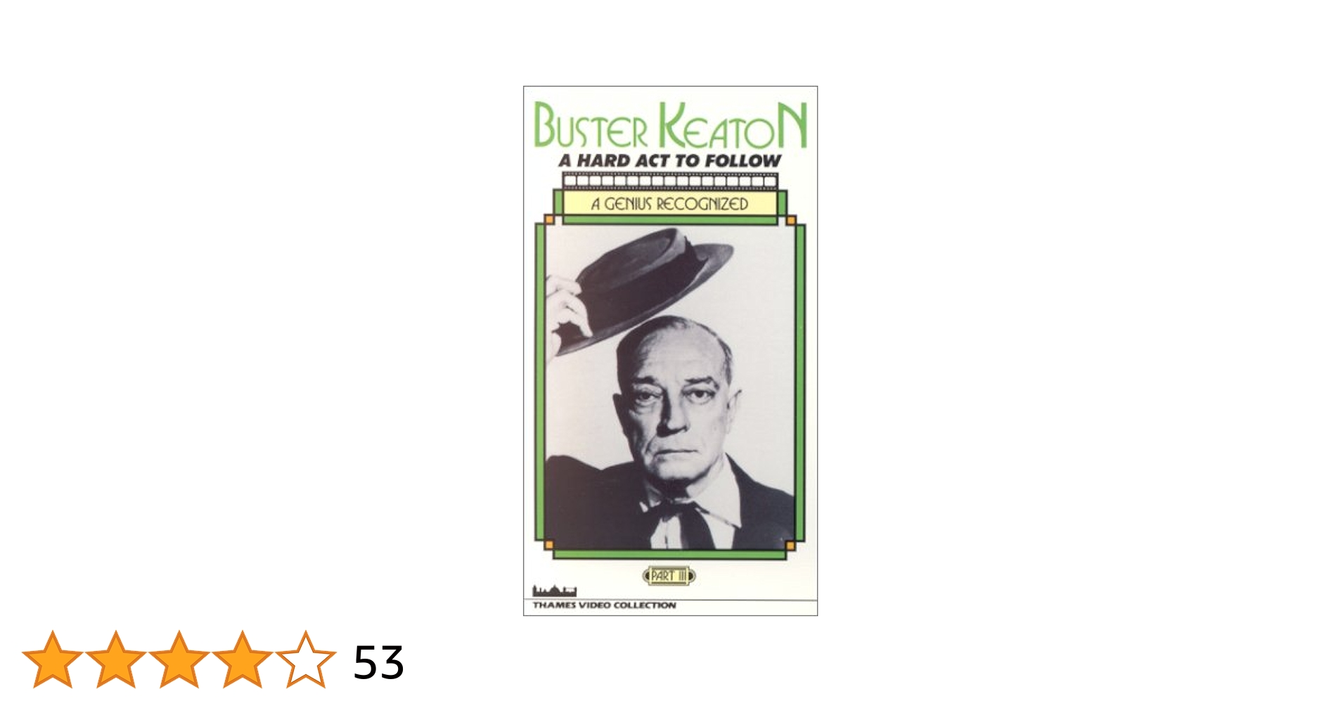 沢田研二ACT DVD ACT BUSTER KEATON Amazon.com: Buster Keaton: A Hard Act to Follow - Genius