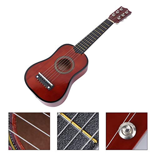 ARTIBETTER 6 21 Polegadas Violão Pequeno Violão para Iniciantes-Cordas Da Guitarra De Madeira de Caf