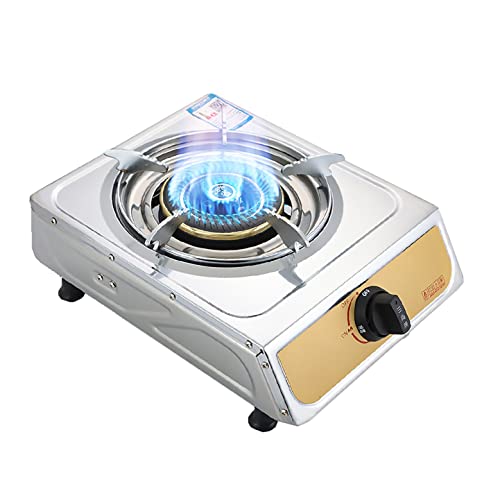 Placa de Gas, Encimera de Gas, Cocina de Gas de 4 quemadores, Cocina de Gas de 2 kW, Triple Anillo, encimera de Acero Inoxidable Engrosado.
