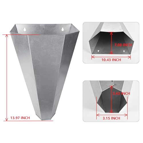 Holdly Poultry Restraining Cone for Poultry Killing, Flat Back Killing Cone for Chicken, Large Layer